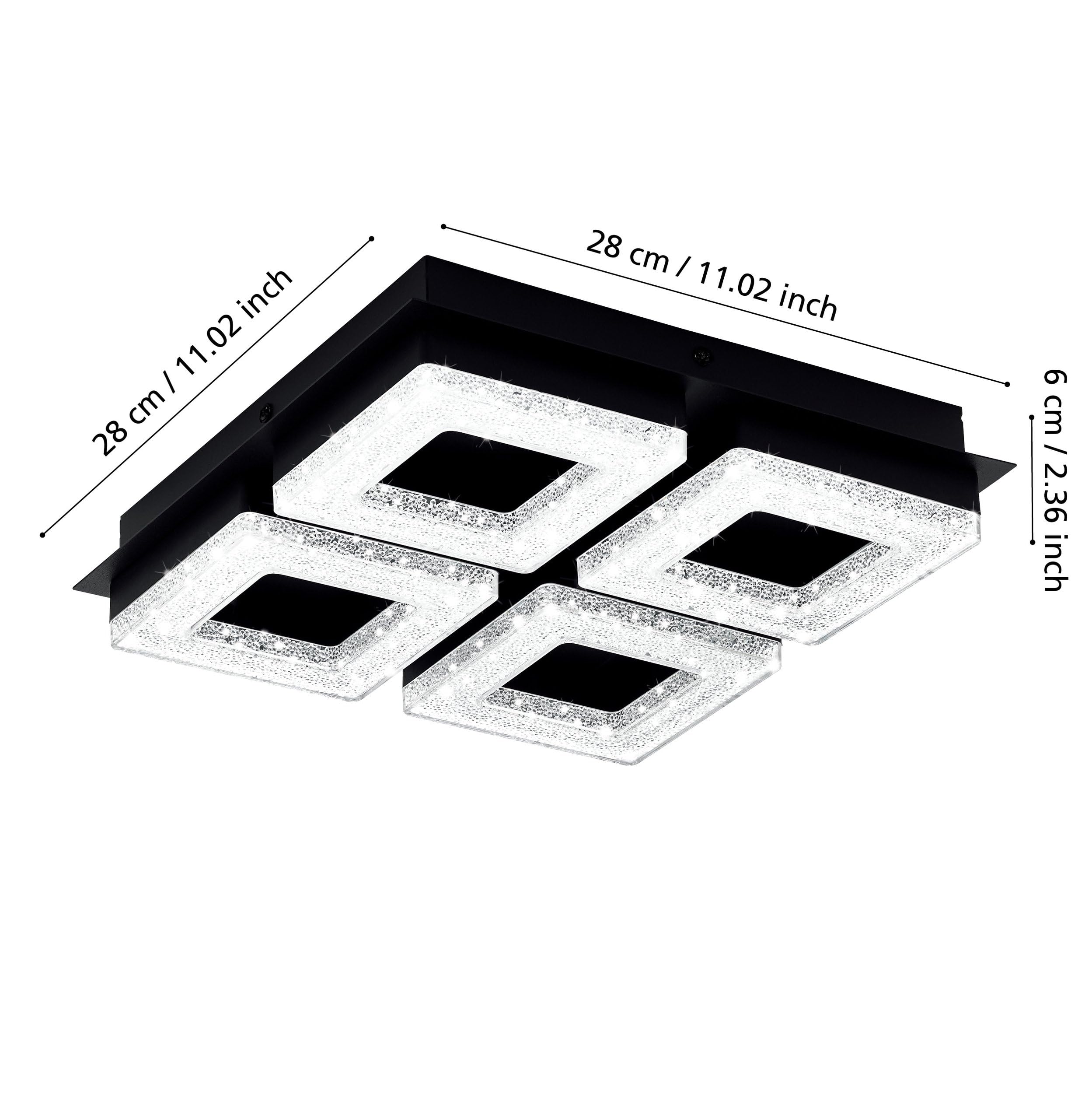 eglo-fradelo-1-led-deckenleuchte-eckig-28-cm-schwarz-mit-kristall image 3
