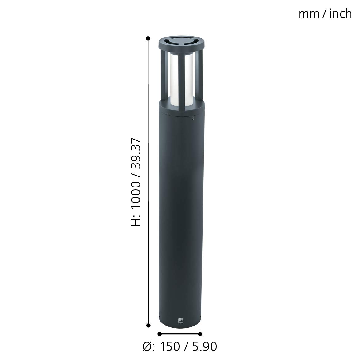 eglo-gisola-led-au-en-stehlampe-pollerleuchte-anthrazit-ip44 image 6