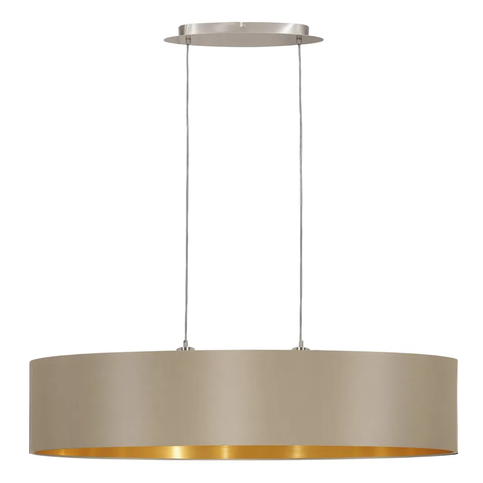 eglo-maserlo-pendellampe-2-flammig-oval-taupe-gold-e27-l-100-cm image 1