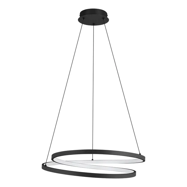 eglo-ruotale-led-pendelleuchte-55-cm-schwarz-wei-warmwei-esstisch image 1