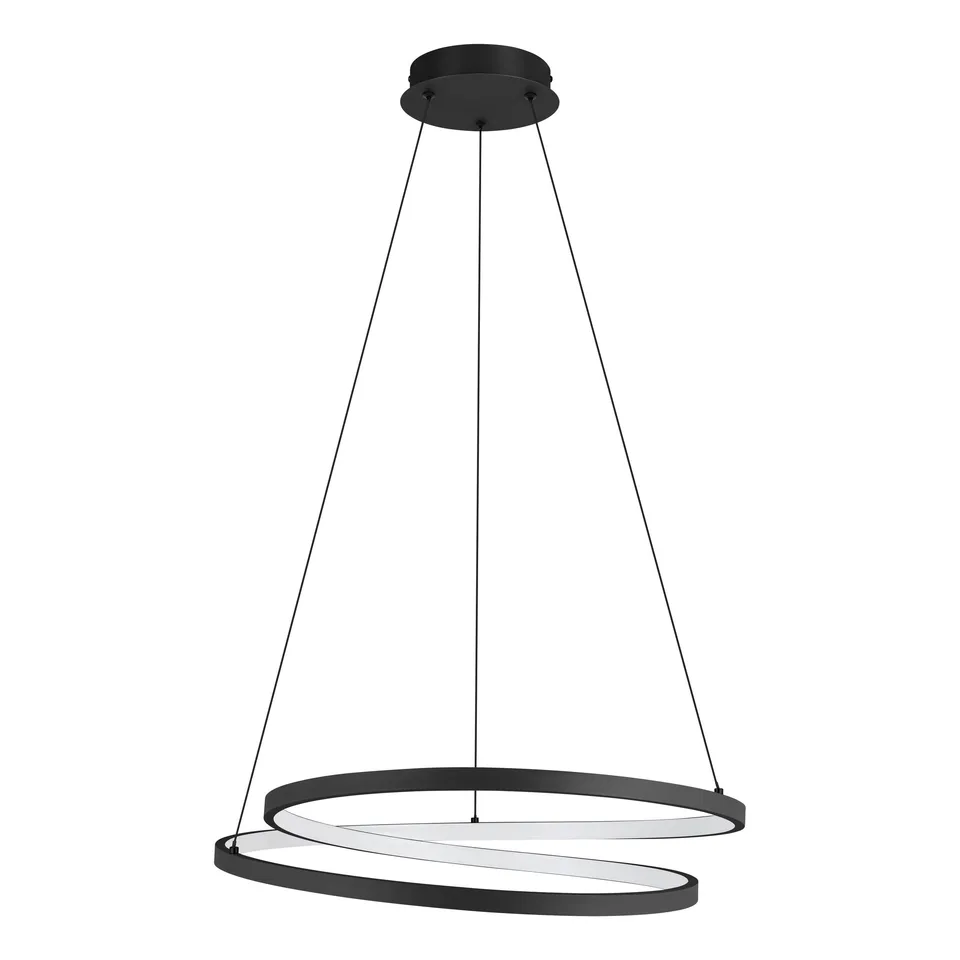 eglo-ruotale-led-pendelleuchte-55-cm-schwarz-wei-warmwei-esstisch image 1