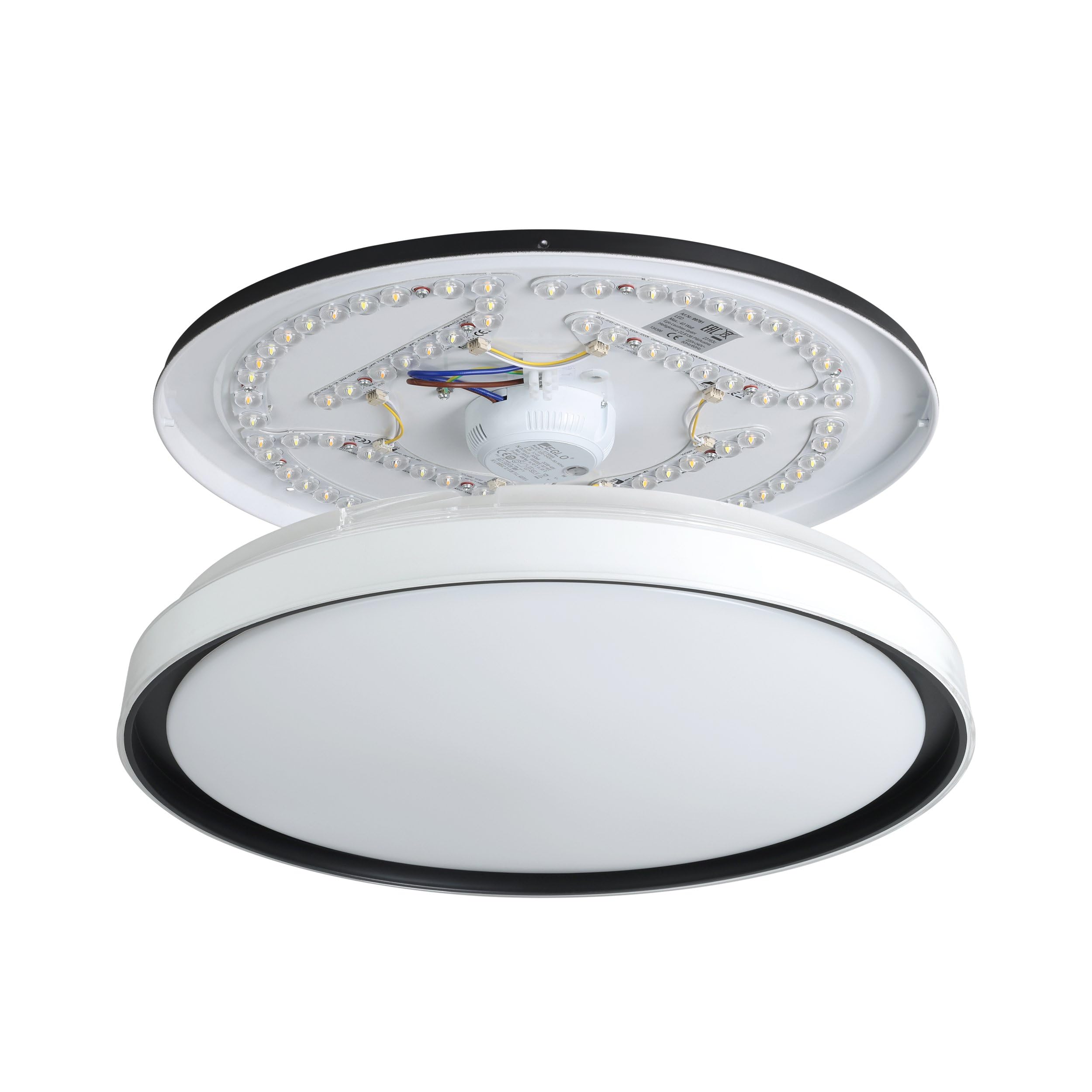 eglo-seluci-led-deckenleuchte-49-cm-mit-fernbedienung-und-backlight-wei-schwarz image 7
