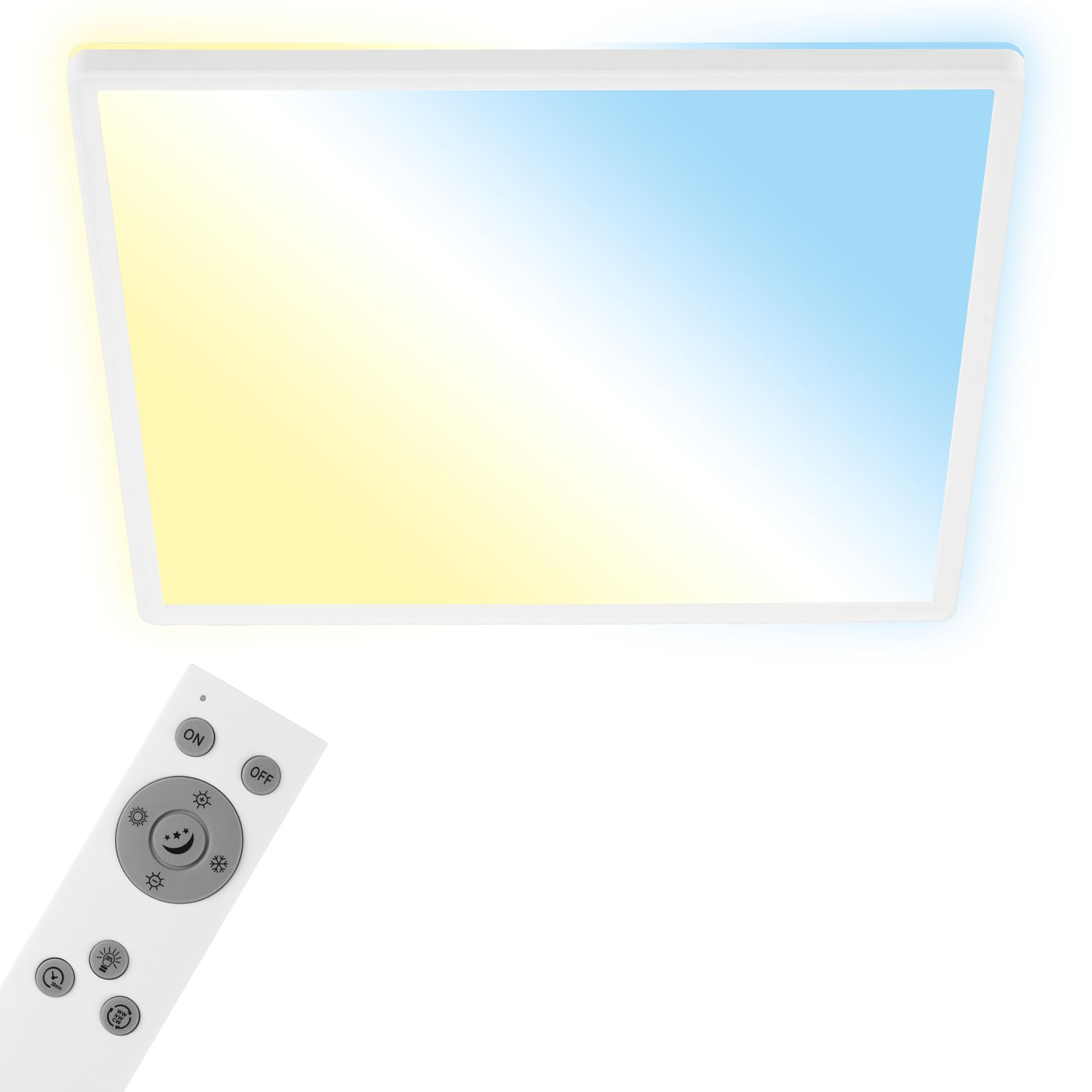 briloner-smart-home-led-deckenlampe-flach-42x42-cm-wei-mit-alexa-fernbedienung-u image 1