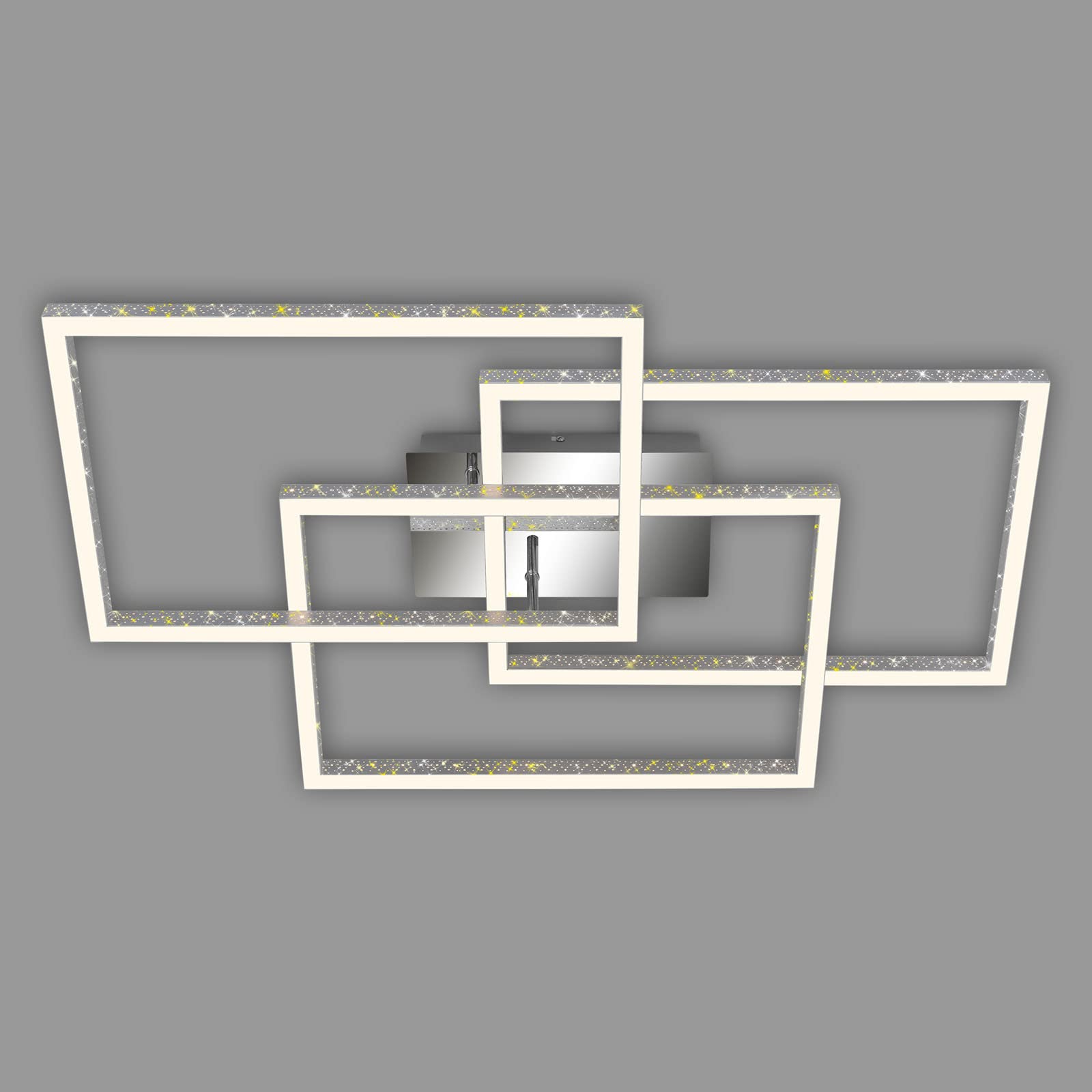 briloner-led-frame-deckenleuchte-dimmbare-rahmenleuchte-mit-glitzereffekt-alu-ch image 1
