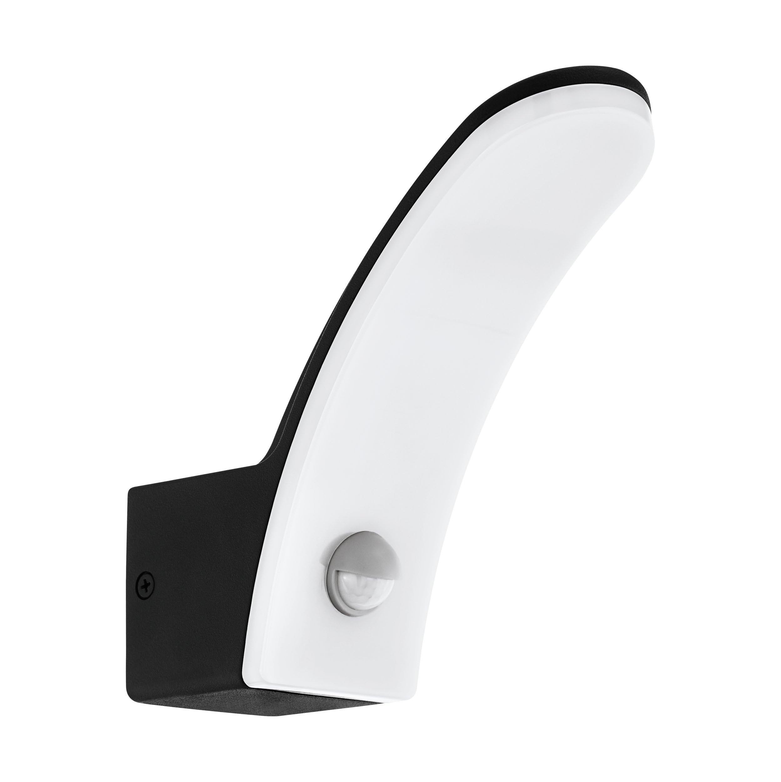eglo-fiumicino-led-wandlampe-mit-sensor-schwarz-wei-1300-lm-neutralwei-ip44 image 1