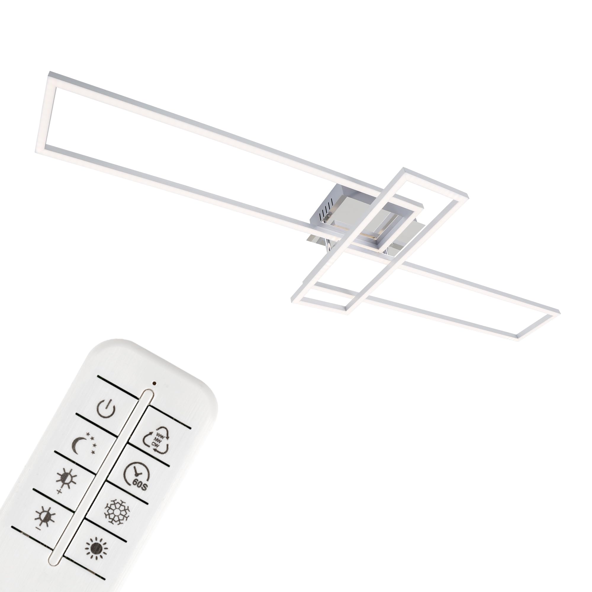 briloner-led-deckenlampe-3-module-dimmbar-cct-mit-fernbedienung-110x35-cm-chrom- image 1