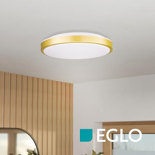 eglo-lezuza-led-deckenleuchte-rund-32-5-cm-wei-mit-messing-ring-warmwei image 8