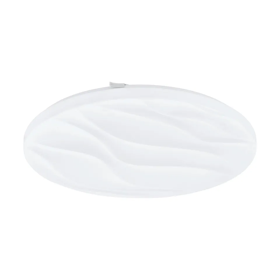 eglo-benariba-led-deckenleuchte-rund-55-cm-wei-wellen-dekor image 1