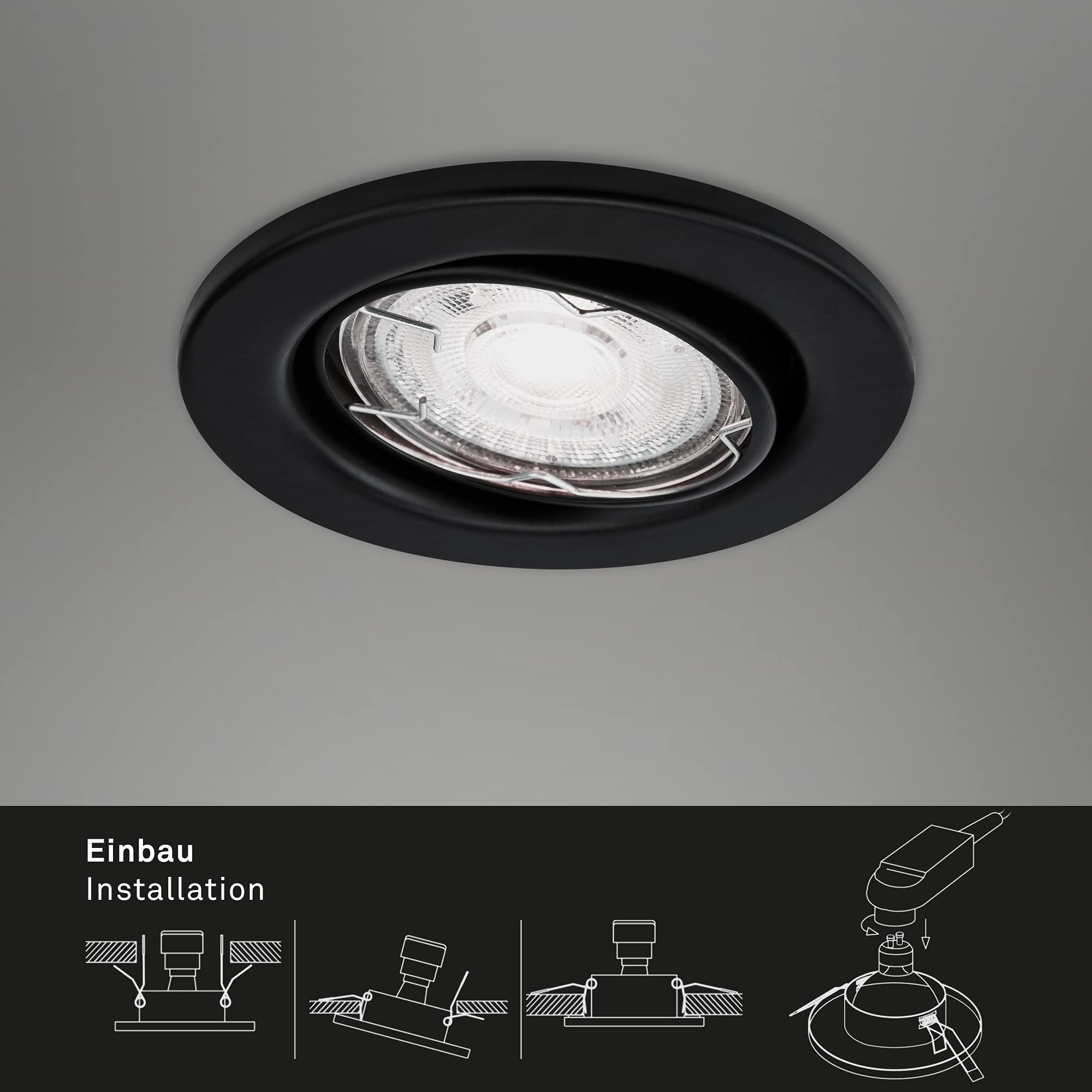 briloner-led-einbauleuchten-3er-set-schwenkbar-gu10-matt-schwarz-ip23 image 3