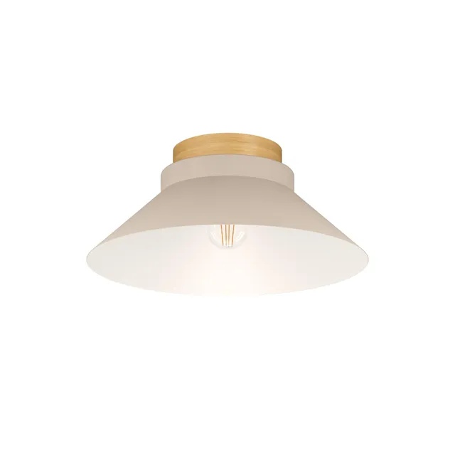 eglo-moharras-deckenlampe-skandi-boho-holz-natur-sand-40-cm-e27 image 1