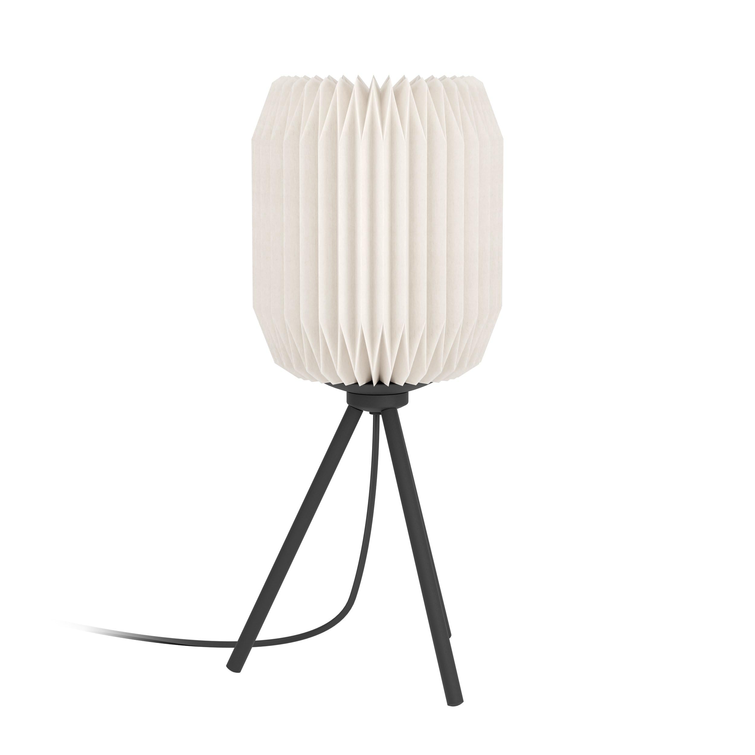 eglo-belgrave-stativ-tischlampe-e27-schwarz-wei-japandi-44-cm image 1