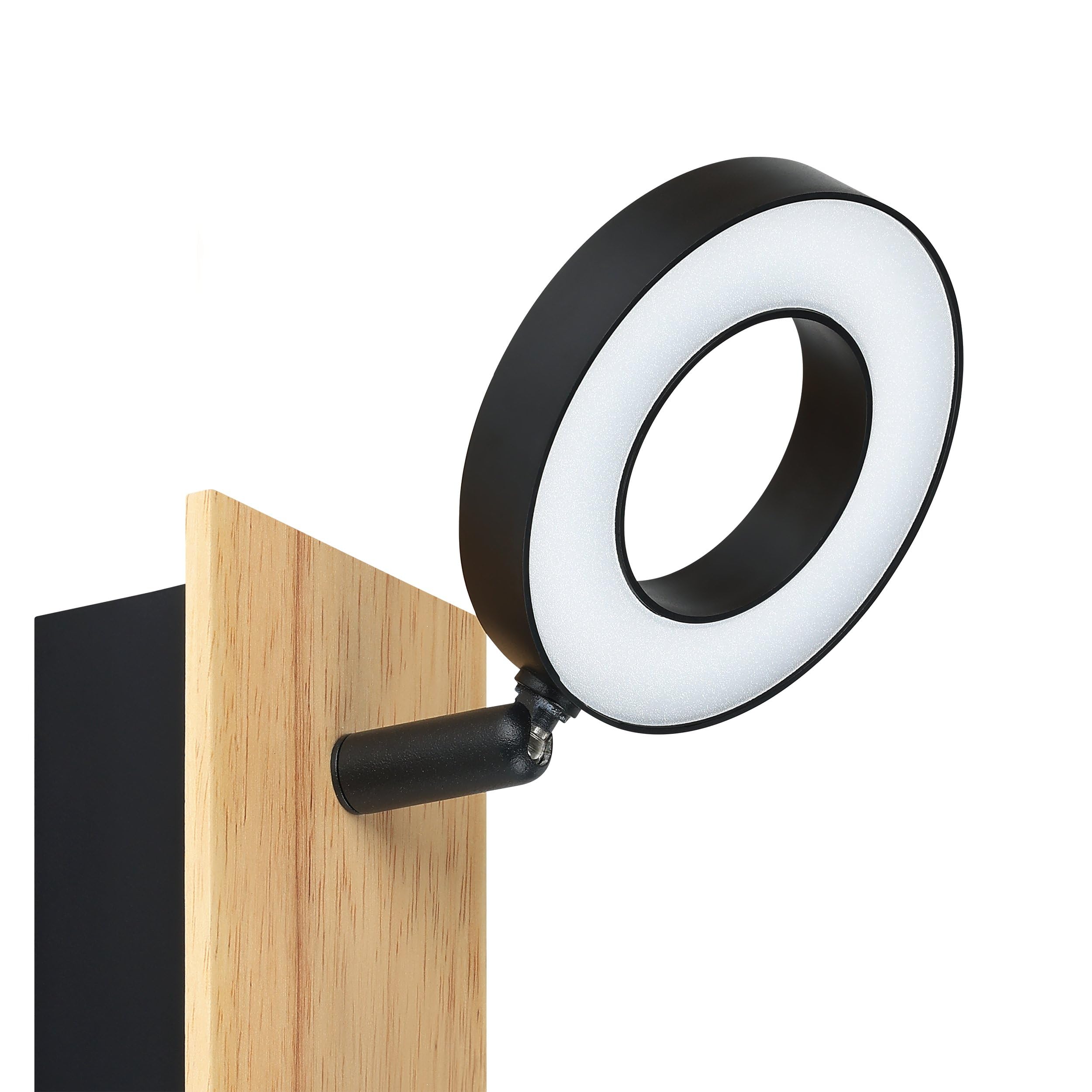 eglo-rielves-led-wandleuchte-schwenk-spot-holz-schwarz-4-2w-3000k image 5