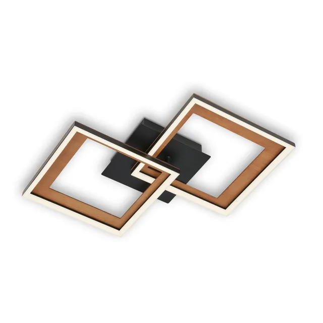 briloner-frame-led-deckenlampe-22w-2200lm-schwenkbar-schwarz-holz-440mm image 1