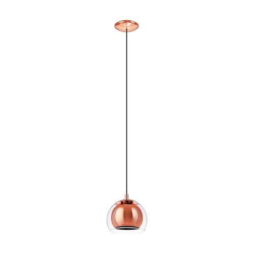 eglo-rocamar-pendelleuchte-1-flammig-h-ngelampe-metall-kupfer-glas-klar-e27 image 7