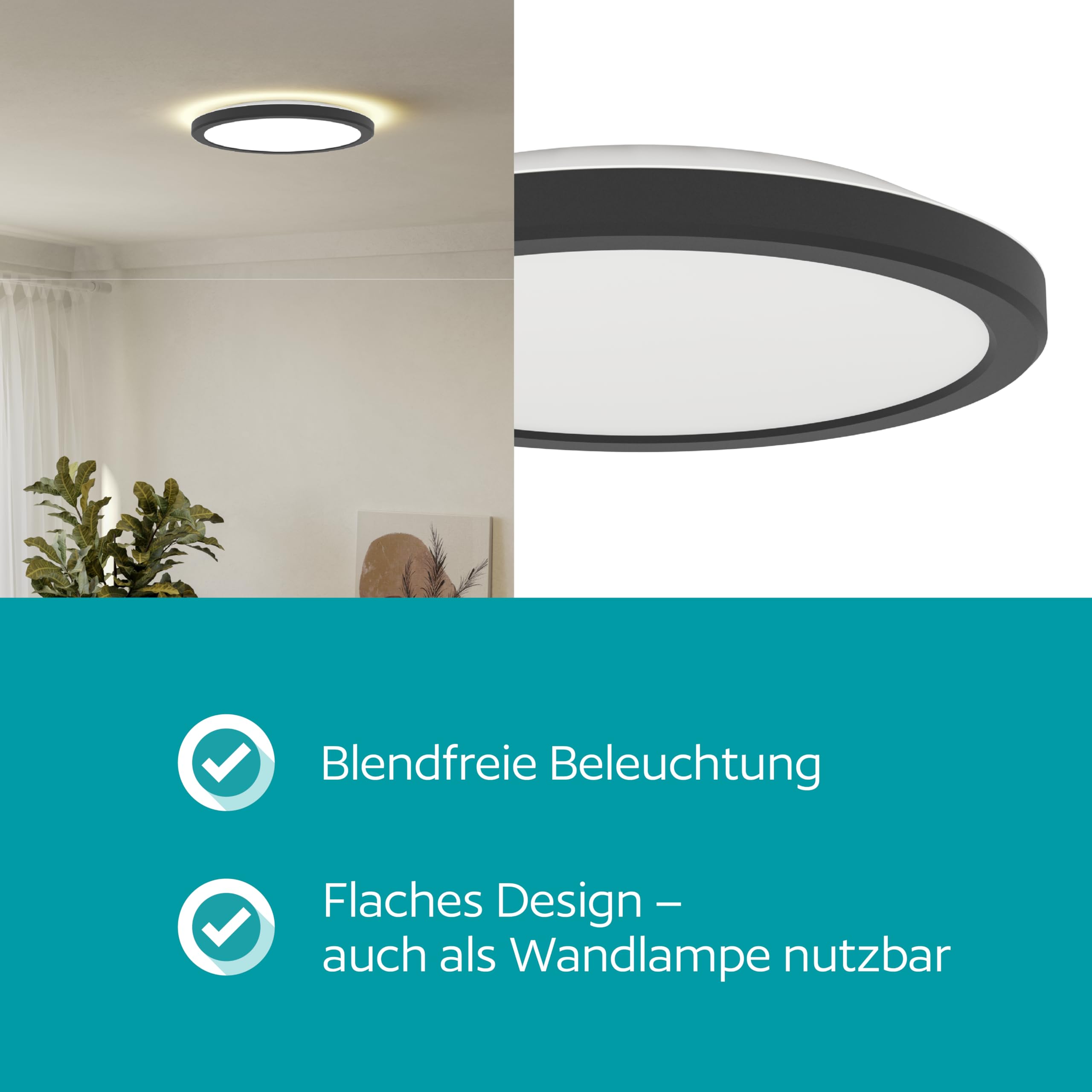 eglo-testara-e-led-deckenleuchte-rund-schwarz-21-cm-warmwei image 4