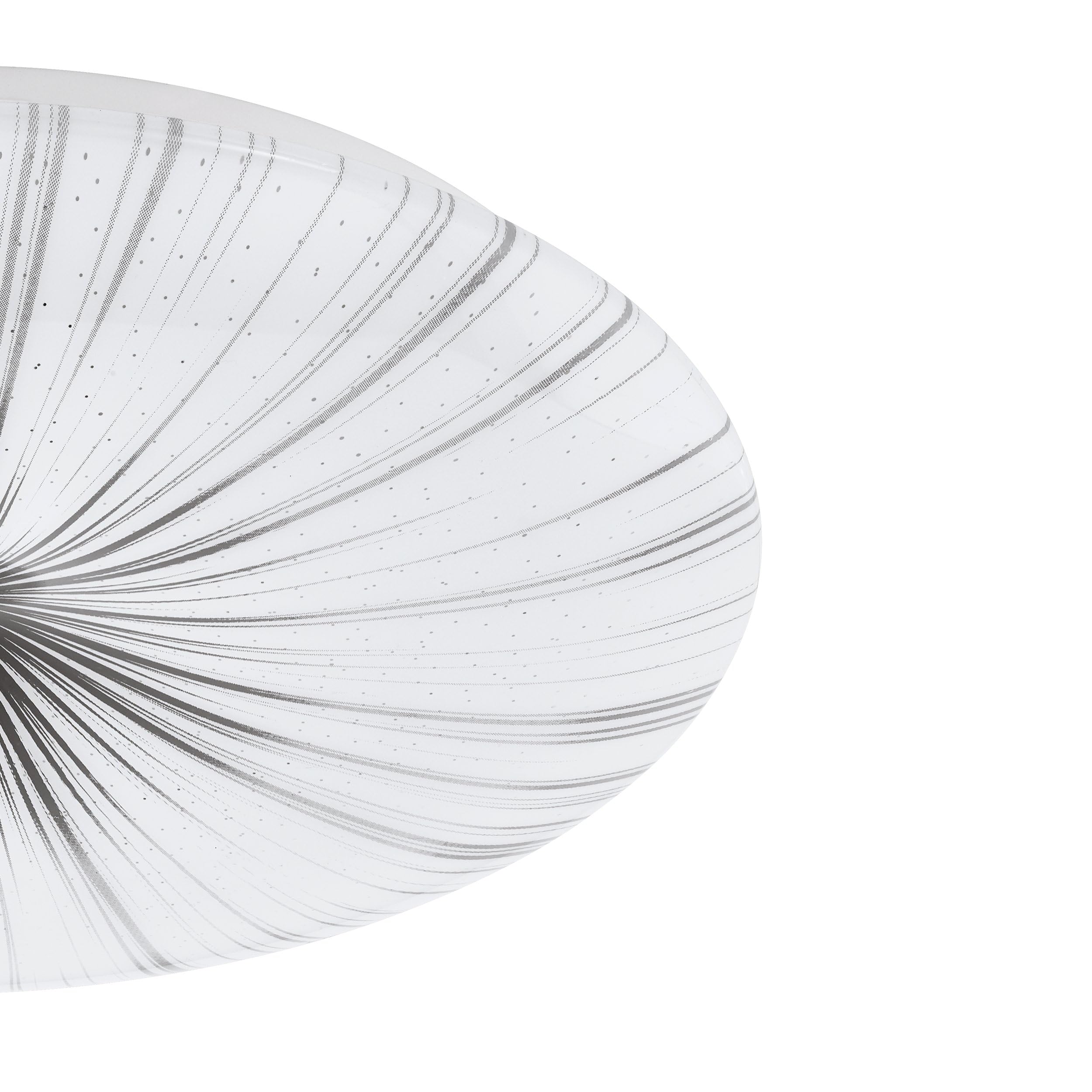 eglo-led-deckenleuchte-nieves-41cm-kristalleffekt-wohnzimmerlampe-wei-silber-war image 6