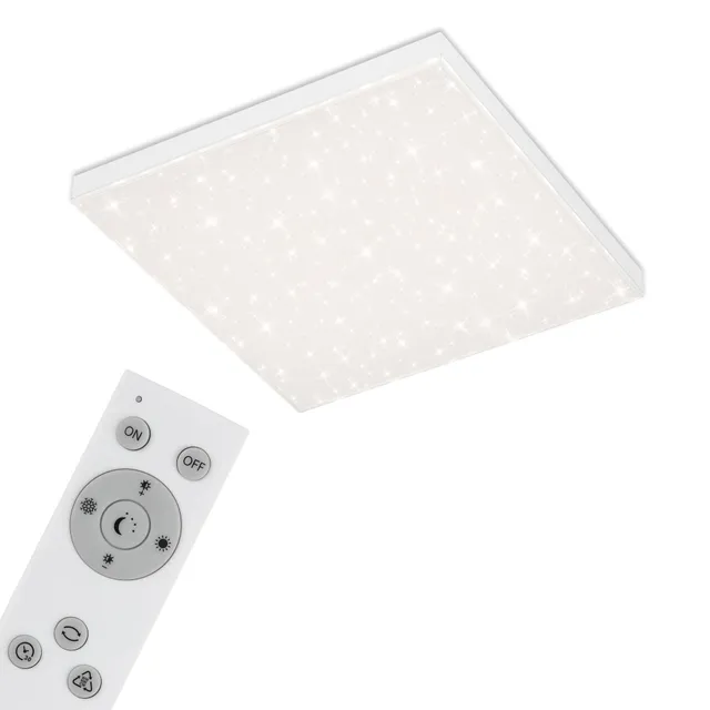 briloner-led-panel-45x45cm-dimmbar-deckenleuchte-mit-sternenhimmel-fernbedienung image 1