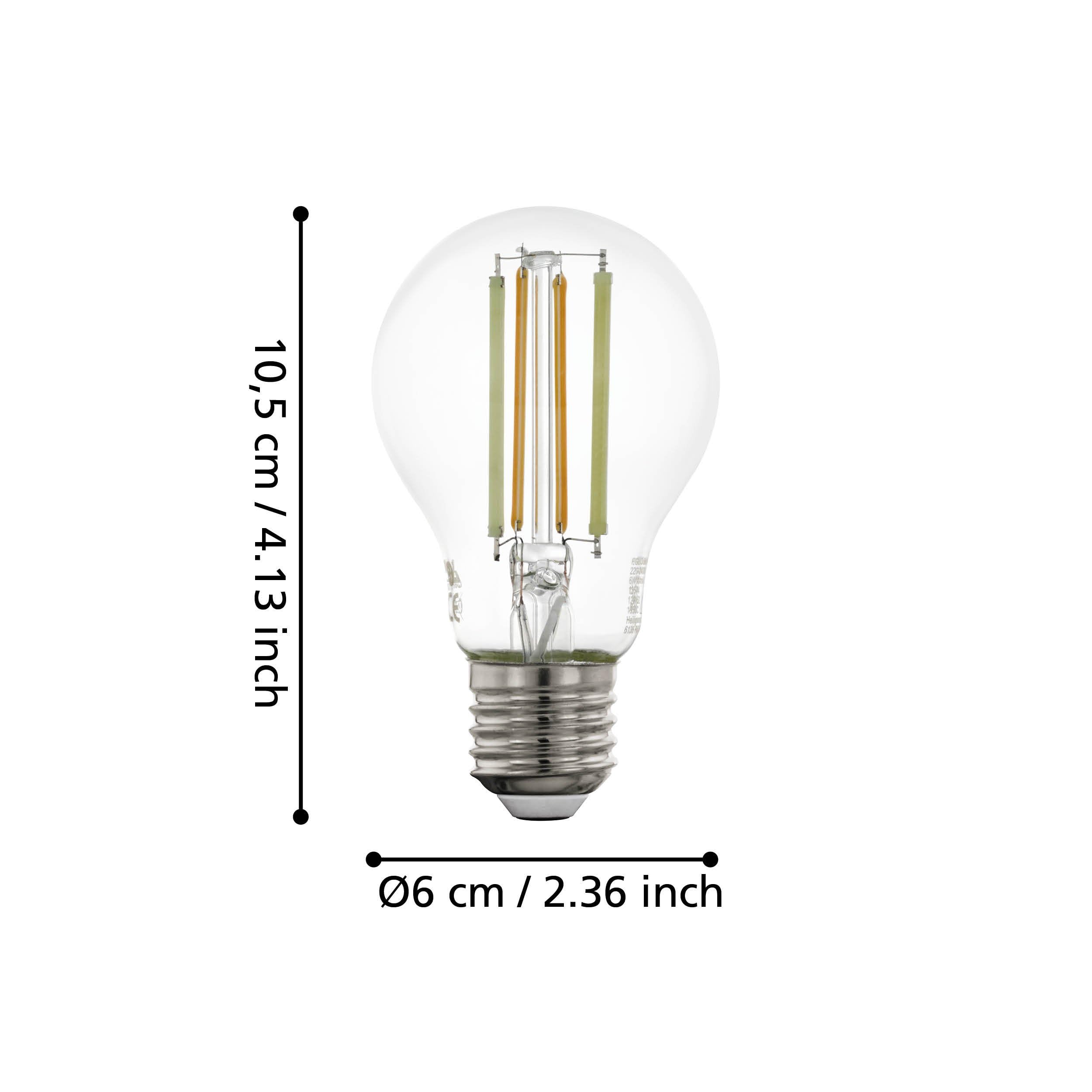 eglo-connect-z-smart-led-filament-e27-a60-zigbee-6w-700lm-klar image 2