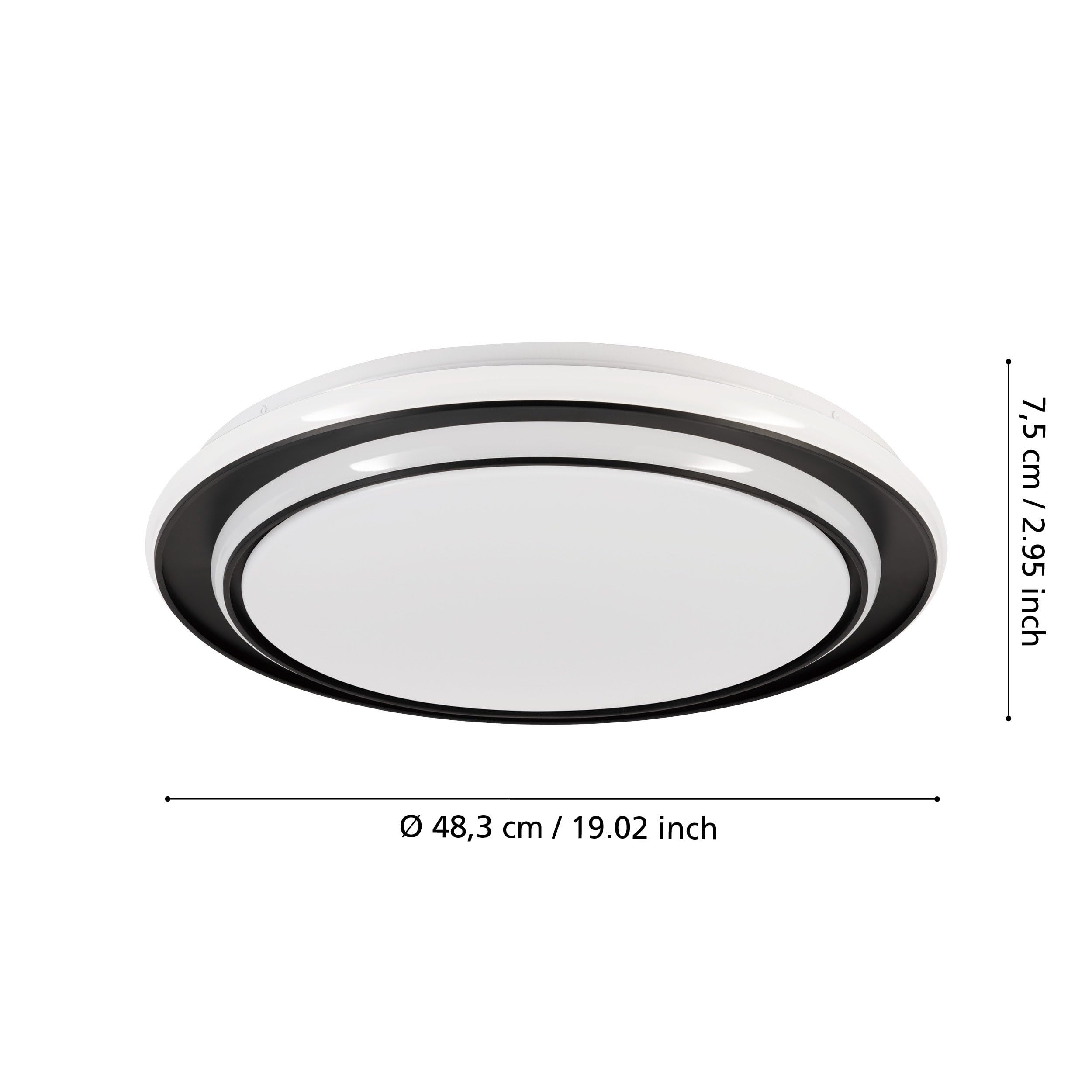 eglo-moschetta-led-deckenleuchte-rund-schwarz-wei-49-cm-mit-fernbedienung image 3