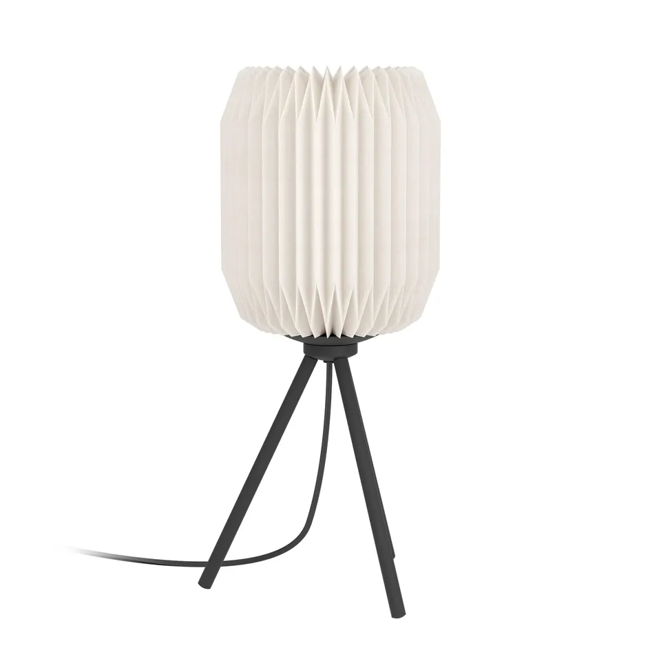 eglo-belgrave-stativ-tischlampe-e27-schwarz-wei-japandi-44-cm image 1