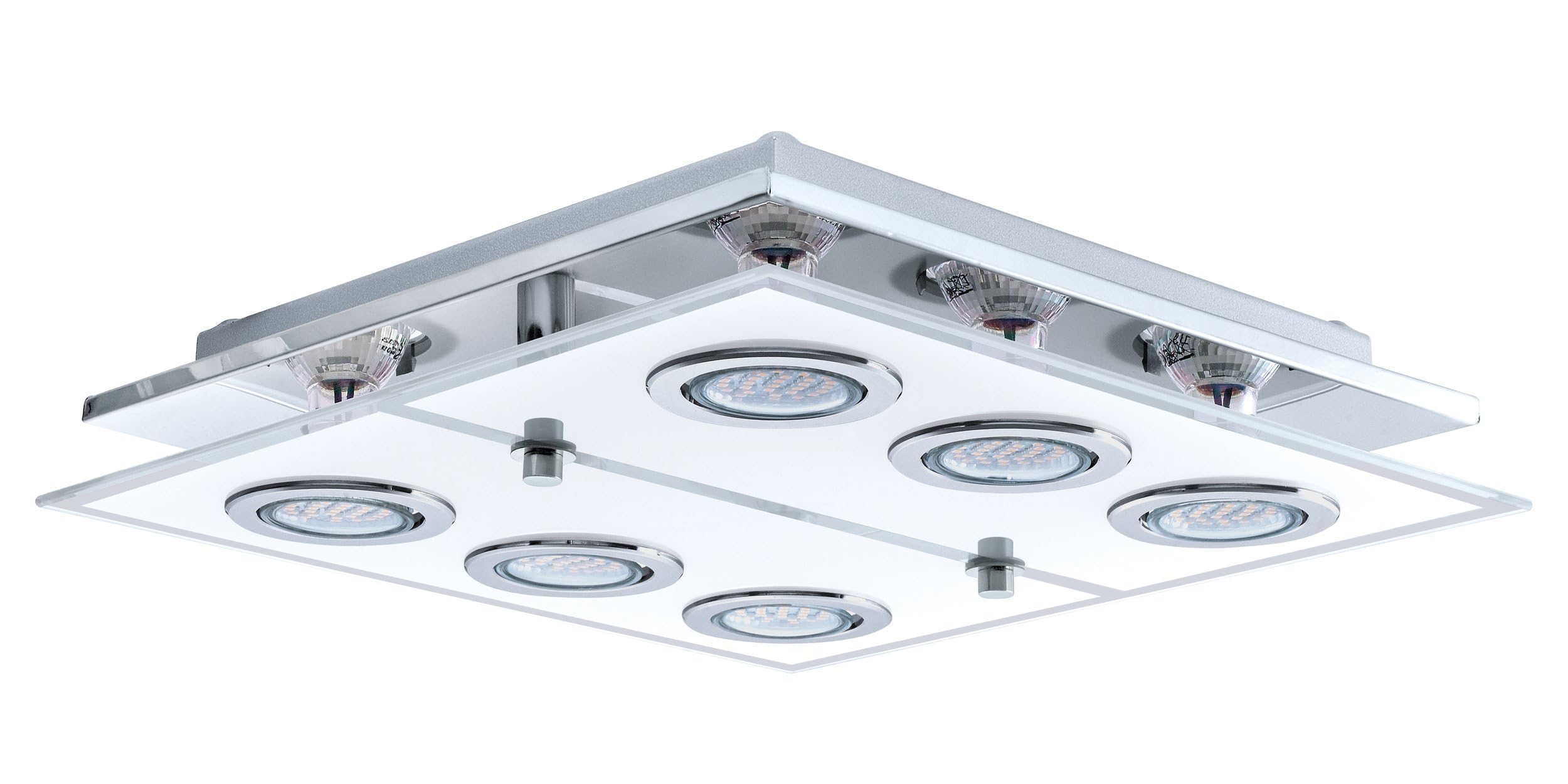eglo-deckenlampe-cabo-4-flammig-led-deckenleuchte-gu10-edelstahl-mit-glas-wei-29 image 8