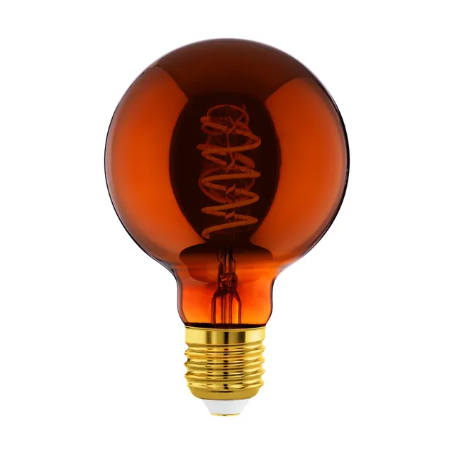 eglo-e27-spiral-led-globe-g95-kupfer-vintage-4w-warmwei-dimmbar image 1