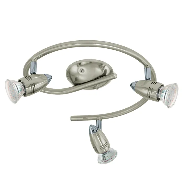 eglo-magnum-led-deckenleuchte-3-flammig-gu10-schwenkbar-25-5-cm-nickel-matt-chro image 1
