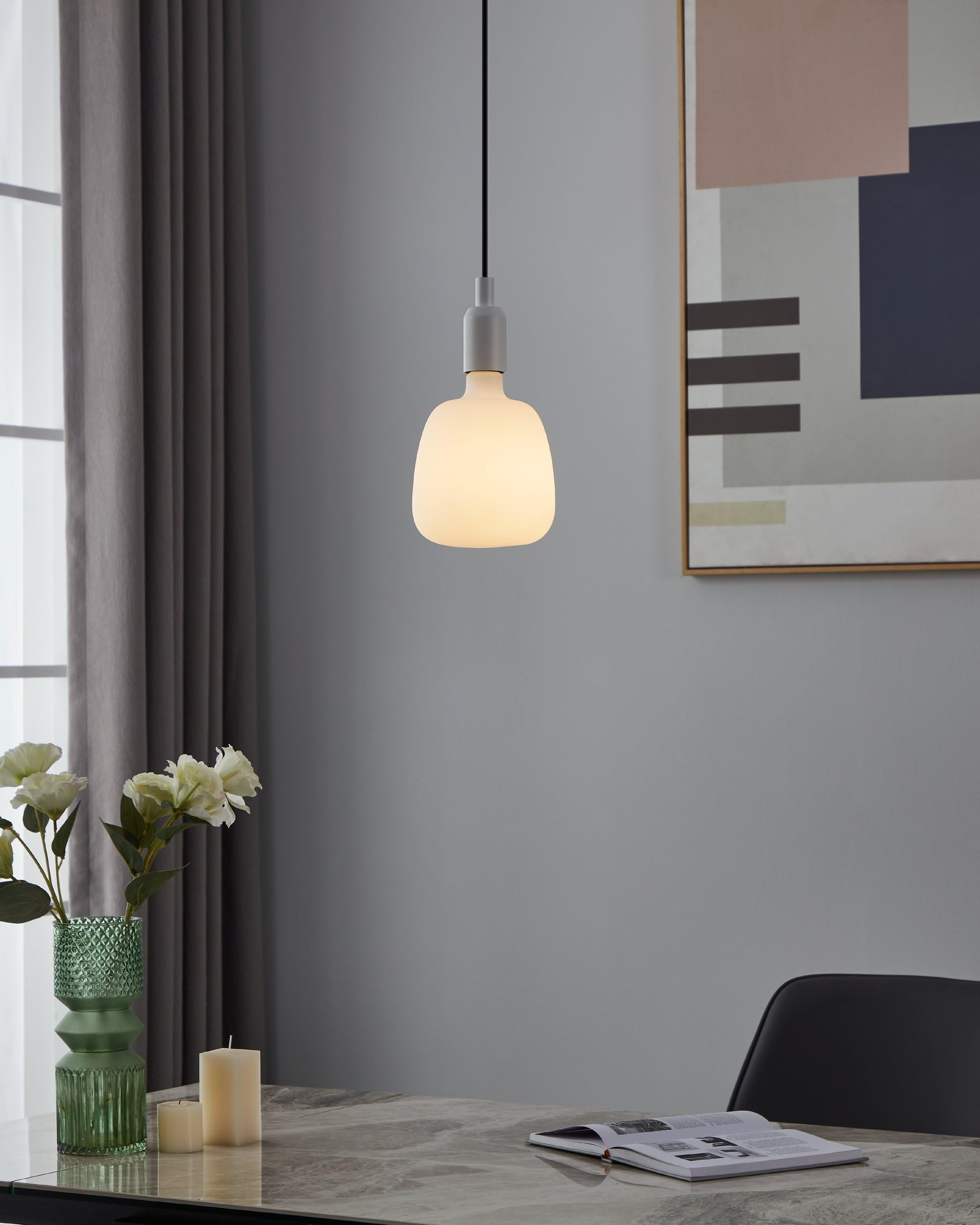 eglo-big-size-ts140-e27-led-lampe-dimmbar-opalwei-4w-470lm-2700k-14-cm image 2