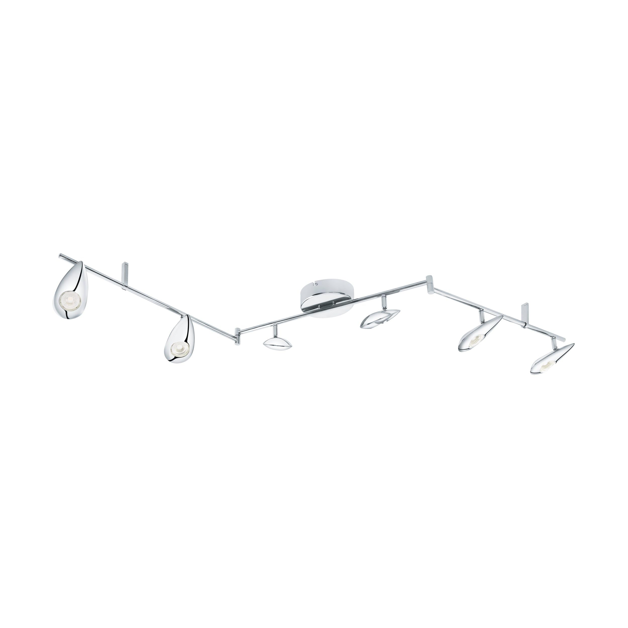 eglo-pedregal-led-deckenstrahler-160-cm-6-flammig-stahl-chrom-warmwei image 1