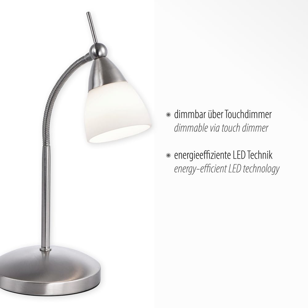 paul-neuhaus-led-tischleuchte-silber-mit-touchdimmer-glas-flexarm image 3