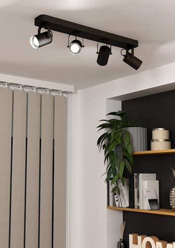 eglo-sorego-led-deckenleuchte-schwarz-4-schwenkbare-spots-gu10-warmwei-inkl image 7