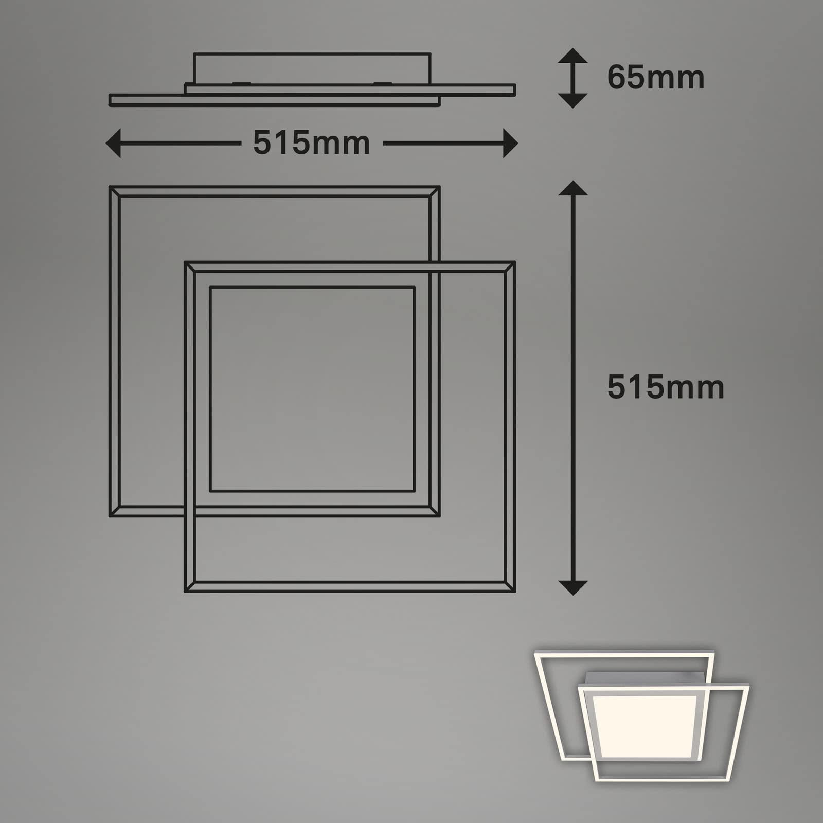 briloner-led-deckenleuchte-frame-mit-mittellicht-515x515-mm-5800-lumen-chrom-mat image 5