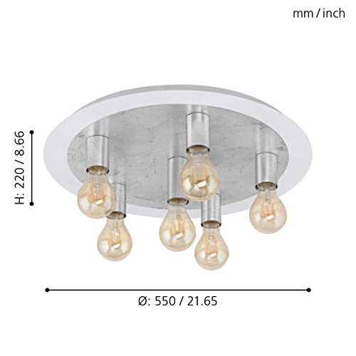eglo-passano-led-deckenlampe-6-flammig-vintage-wei-silber-55-cm image 6