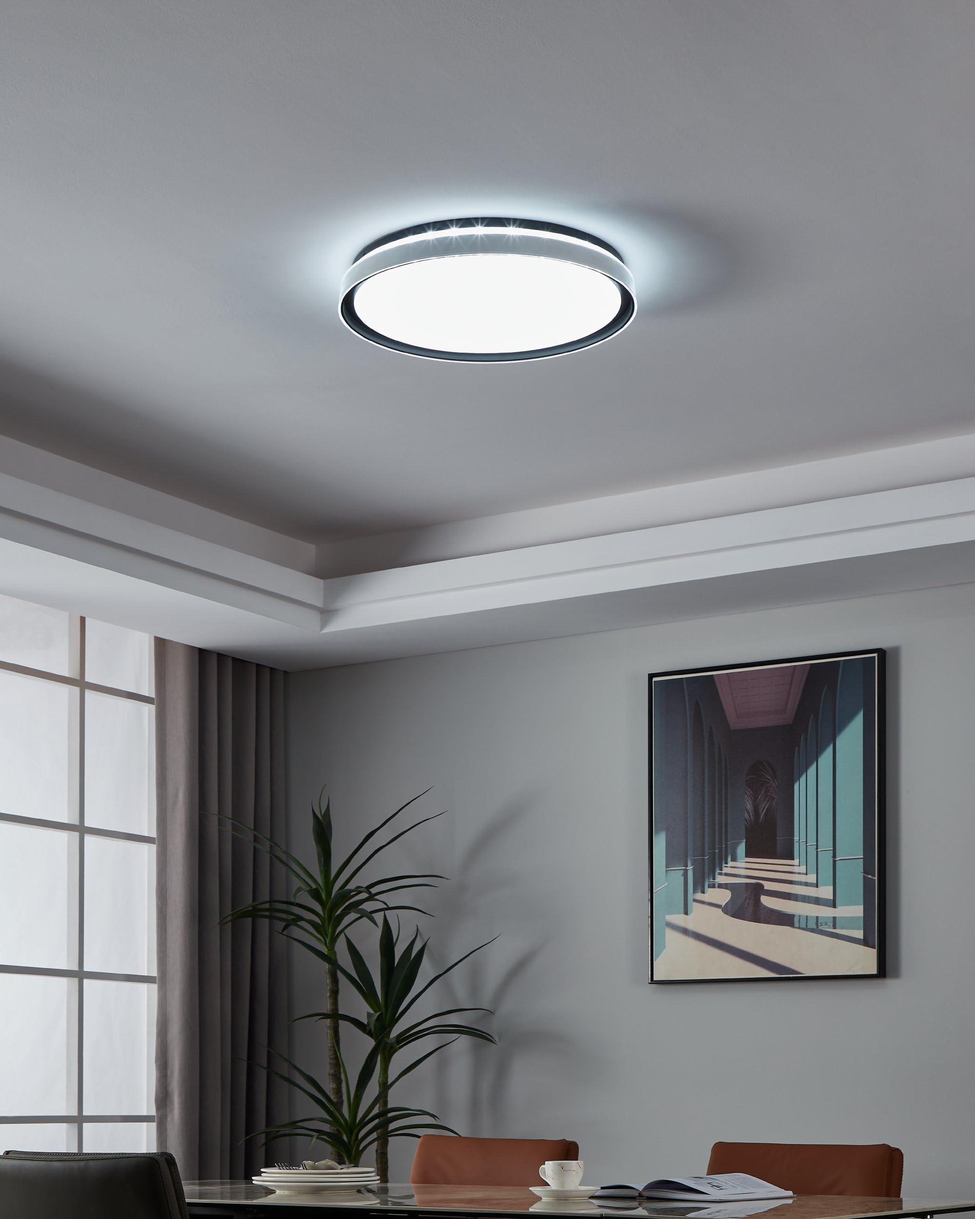 eglo-seluci-led-deckenleuchte-49-cm-mit-fernbedienung-und-backlight-wei-schwarz image 5