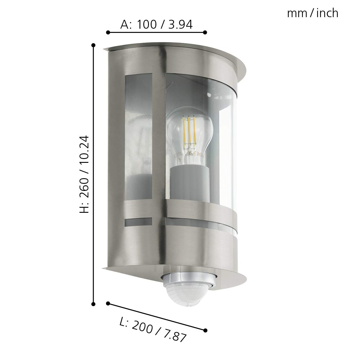 eglo-tribano-au-en-wandlampe-e27-silber-mit-bewegungsmelder-ip44 image 4