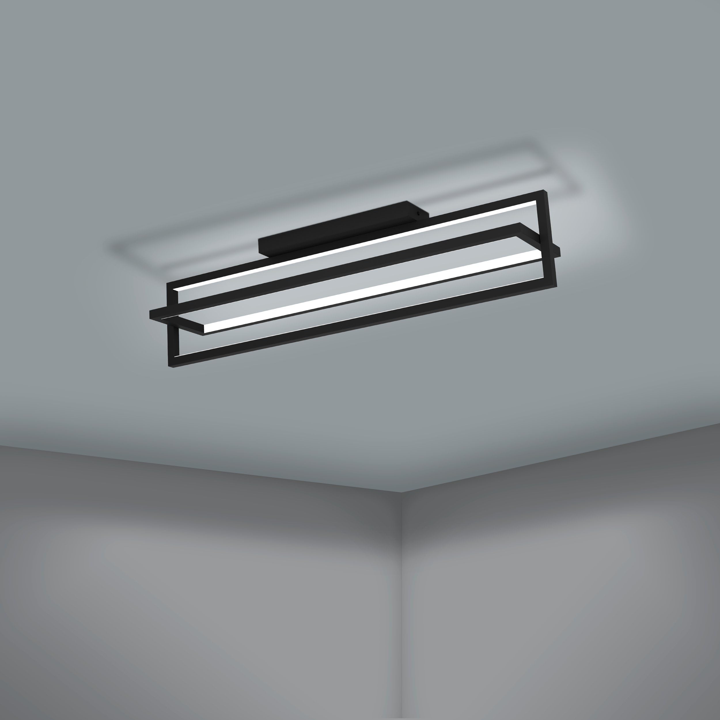 eglo-siberia-led-deckenleuchte-78x16-cm-schwarz-wei-dimmbar-mit-fernbedienung image 2