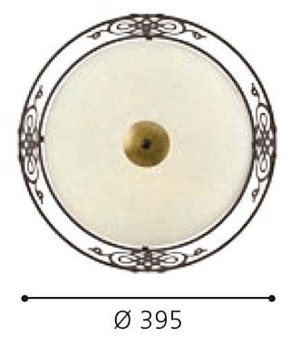 eglo-mestre-vintage-deckenleuchte-39-5-cm-e27-rostbraun-gold-beige image 4