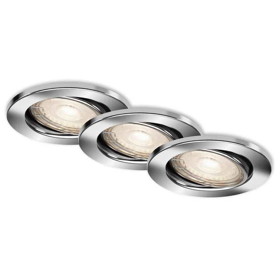 briloner-led-einbauleuchten-3er-set-chrom-gu10-5w-460lm-3000k-schwenkbar-dimmbar image 1