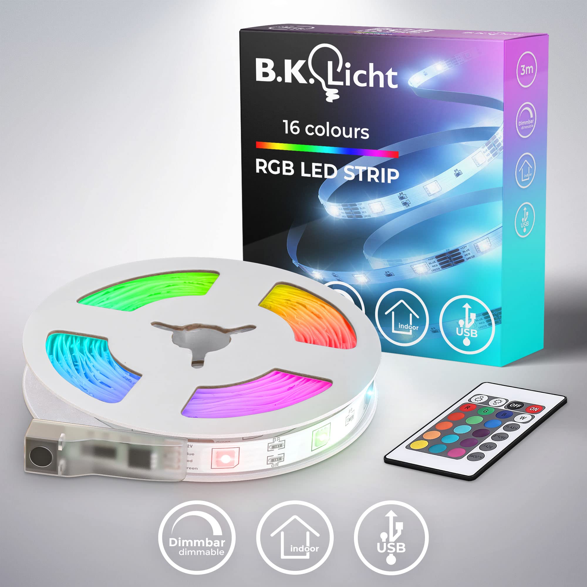 b-k-licht-usb-led-strip-3-m-rgb-dimmbar-selbstklebend-mit-fernbedienung-wei image 2
