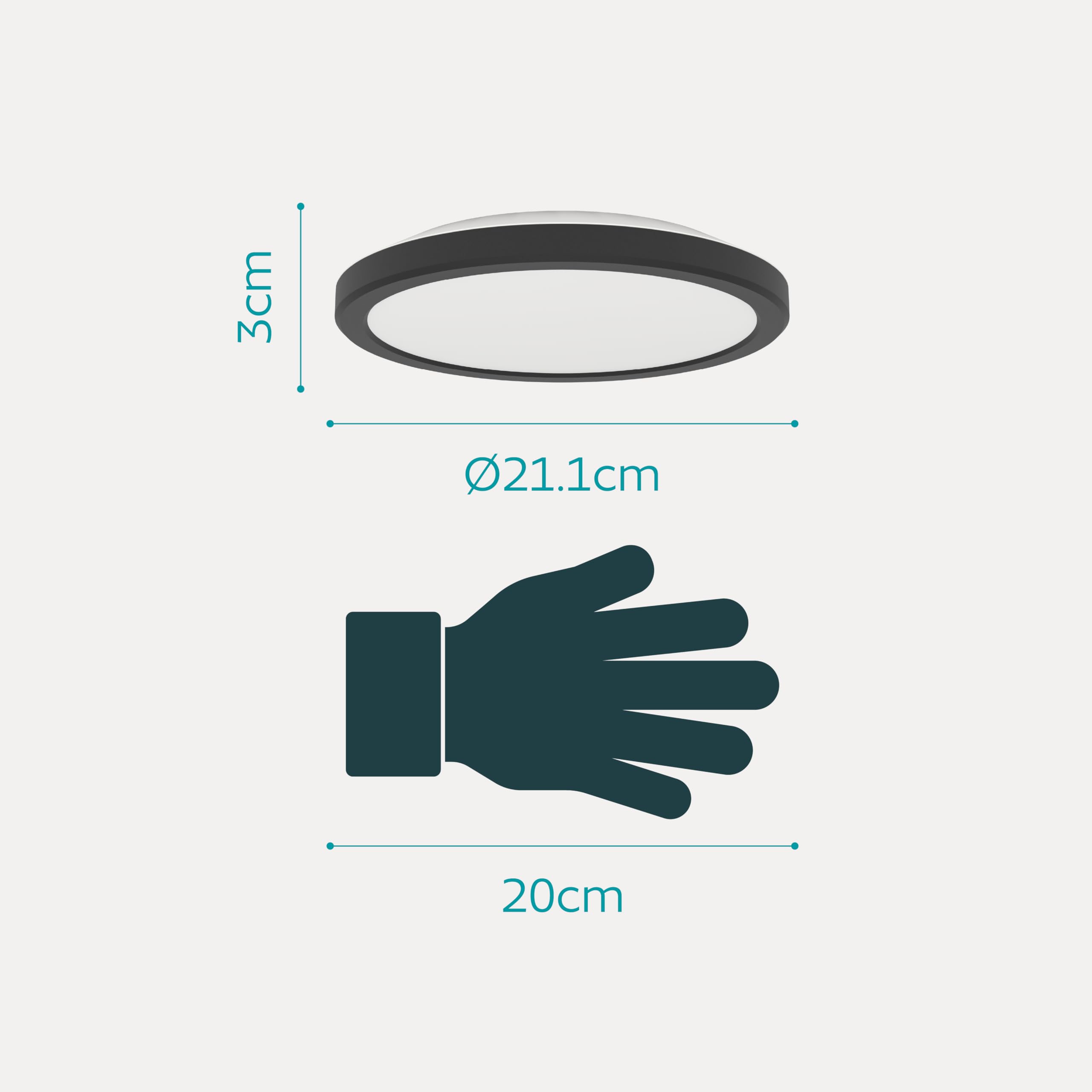 eglo-testara-e-led-deckenleuchte-rund-schwarz-21-cm-warmwei image 5