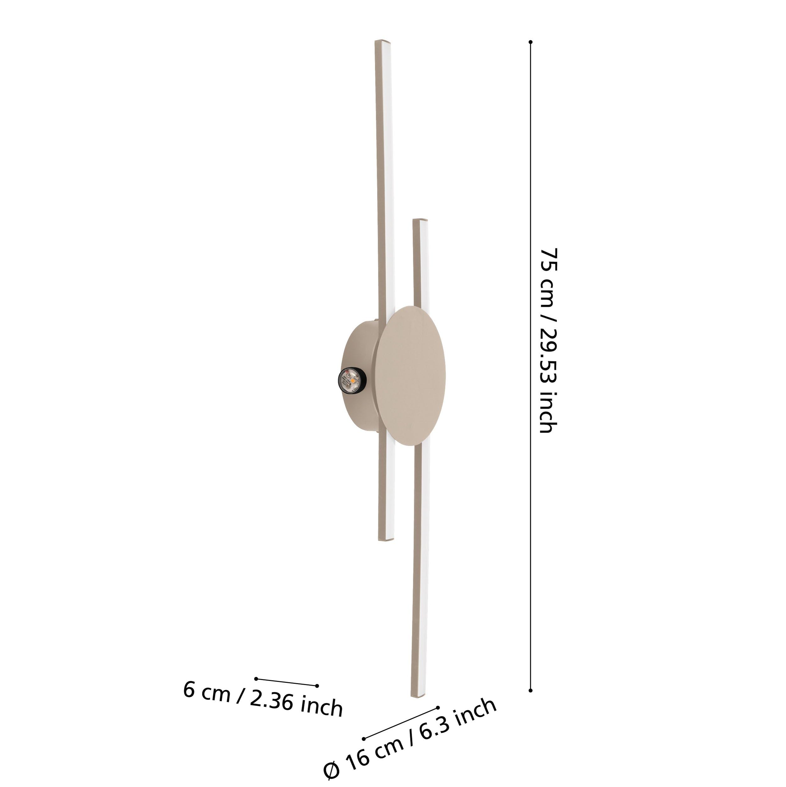 eglo-venticello-led-wandleuchte-stabform-75-cm-sandfarben-warmwei image 7