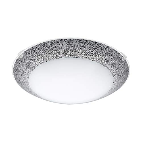 eglo-magitta-1-led-wand-deckenleuchte-25-cm-schwarz-wei-mit-linnenlook image 2