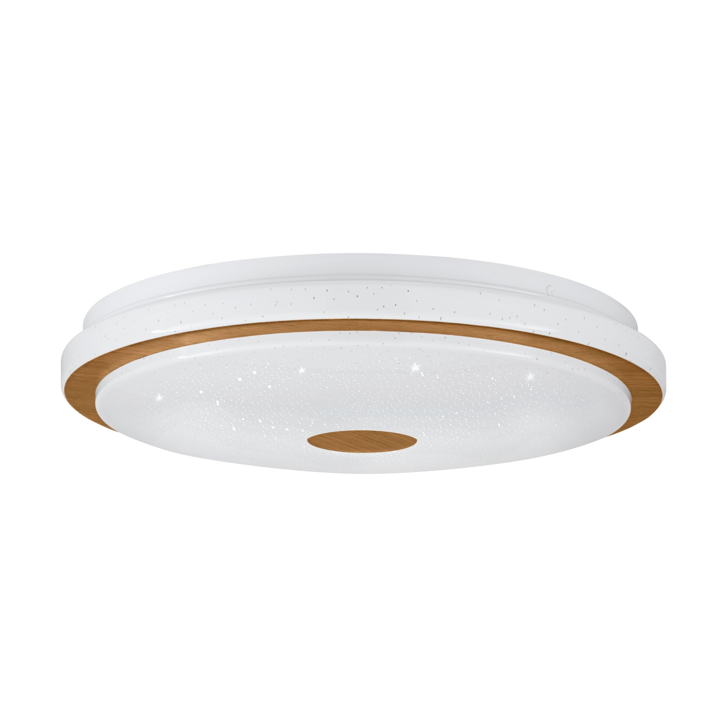 eglo-lanciano-1-led-deckenleuchte-dimmbar-mit-fernbedienung-38-cm-wei-braun image 1