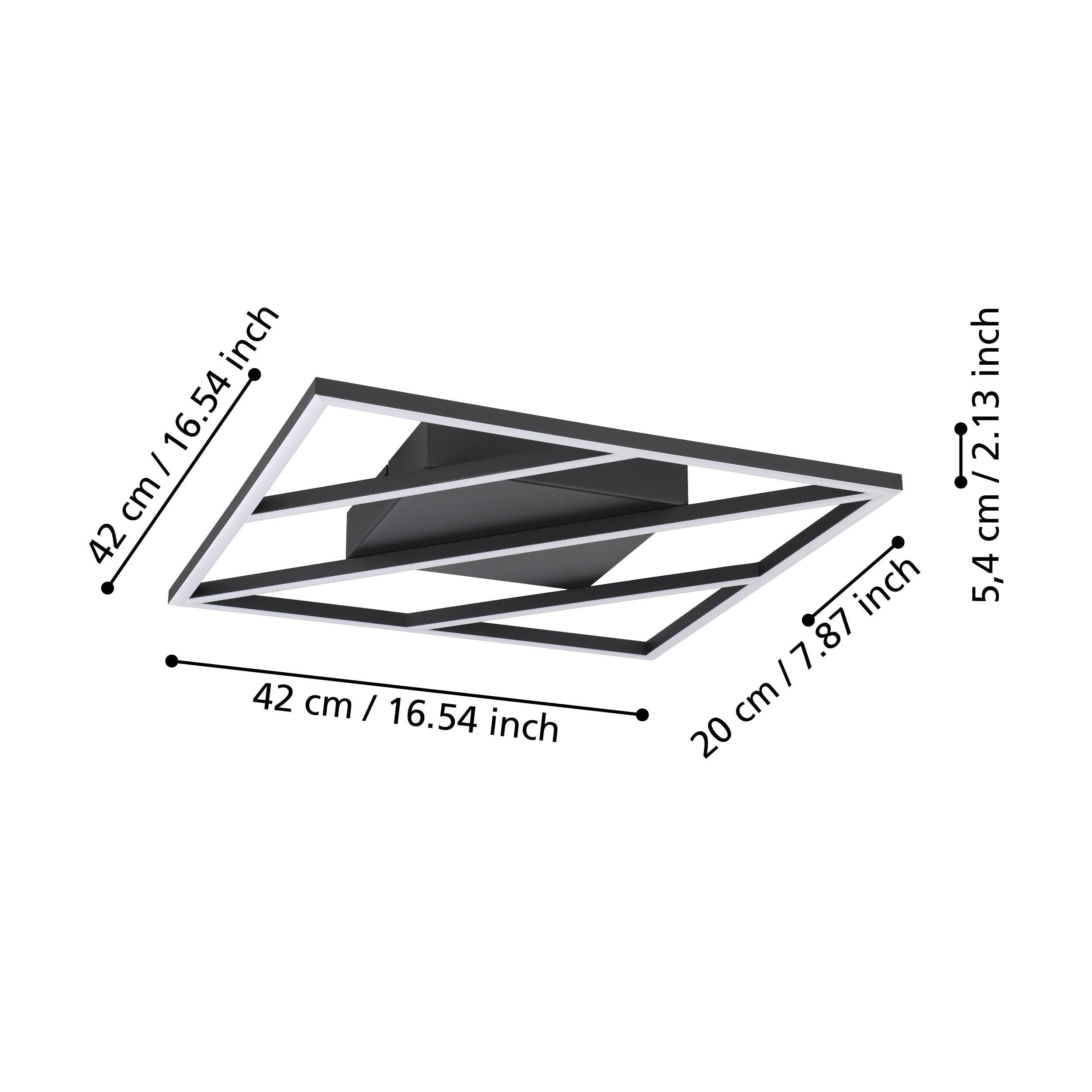 eglo-ulisano-led-deckenleuchte-42-x-42-cm-schwarz-dimmbar-mit-fernbedienung image 8