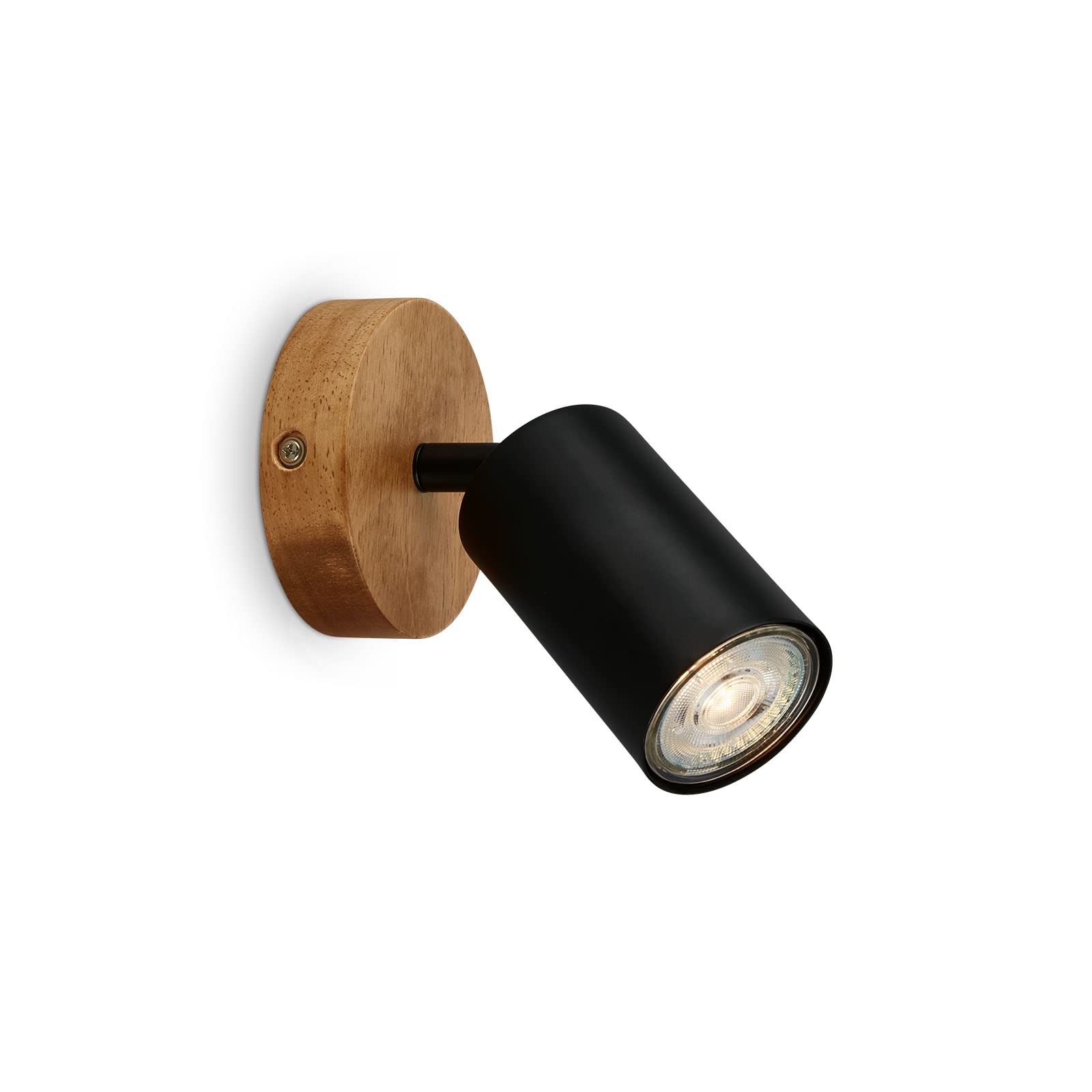 briloner-wandleuchte-innen-schwenkbar-holz-schwarz-gu10-9x8-5-cm image 1
