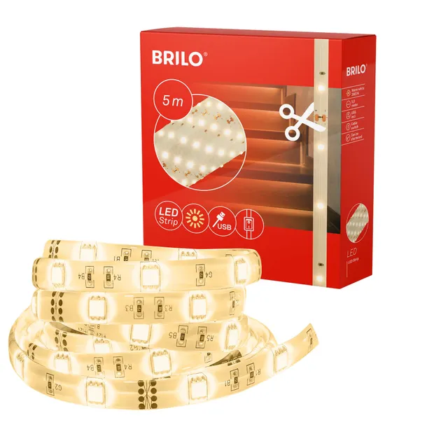 briloner-led-strip-5m-usb-warmwei-selbstklebend-deko-lichtleiste image 1