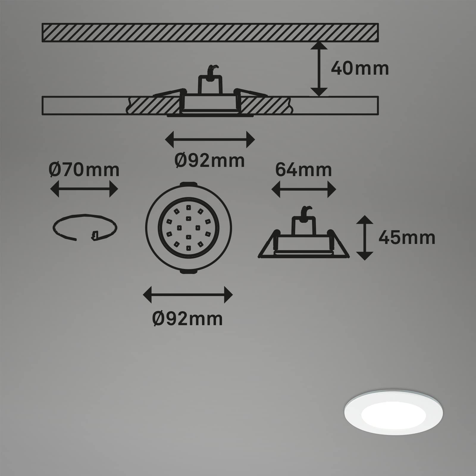 briloner-3er-set-led-bad-einbaustrahler-ip65-dimmbar-rgb-cct-fernbedienung image 8