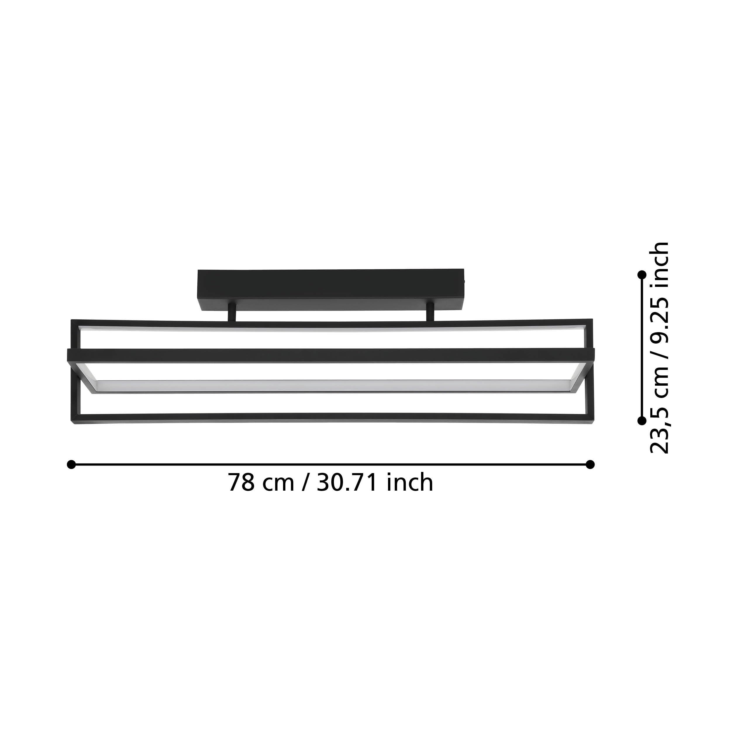 eglo-siberia-led-deckenleuchte-78x16-cm-schwarz-wei-dimmbar-mit-fernbedienung image 8