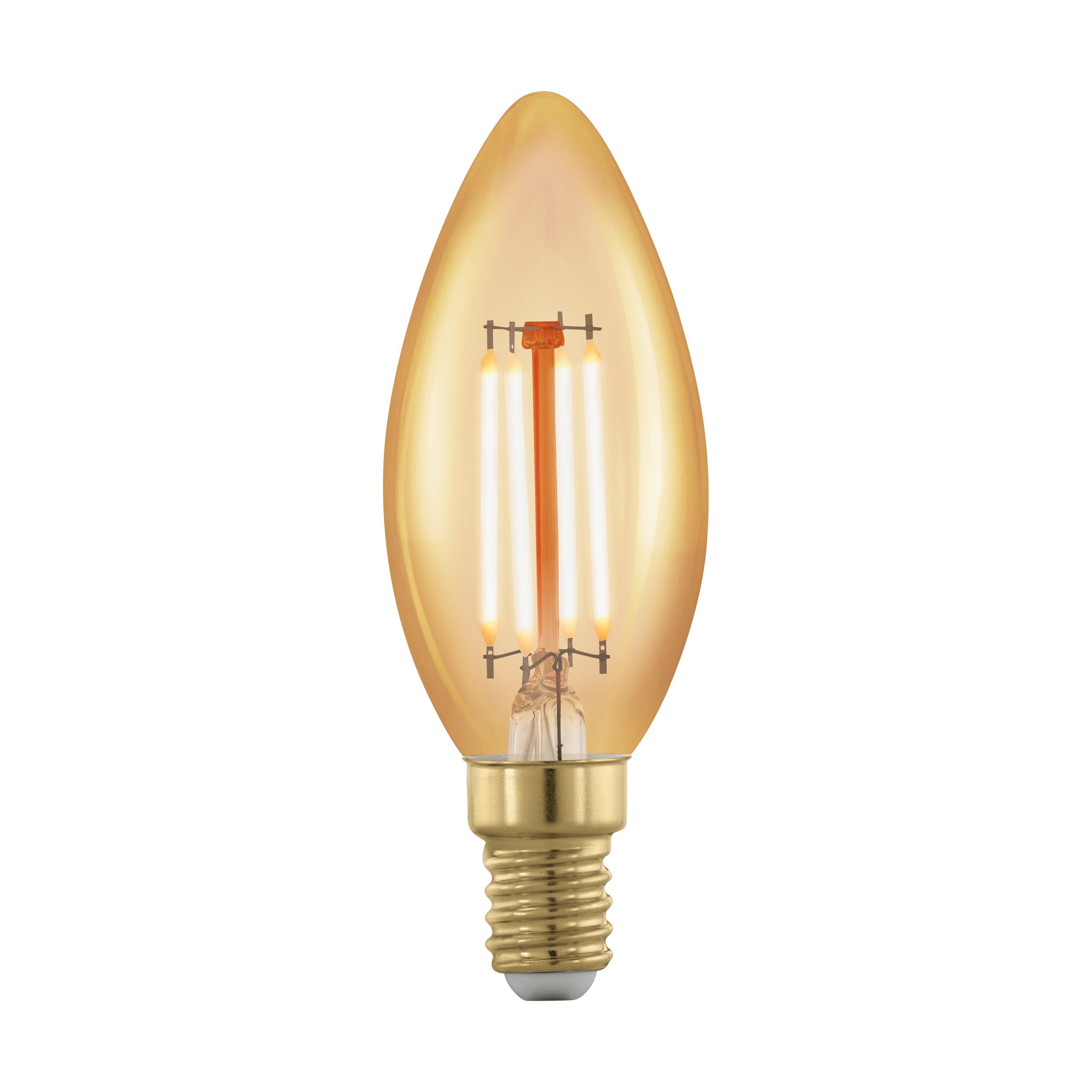 eglo-led-e14-golden-vintage-kerze-c37-4w-320lm-warmwei-1700k-dimmbar image 2
