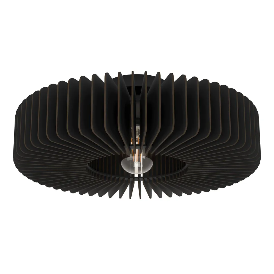eglo-palombaia-deckenlampe-rund-50-cm-skandi-holz-lamellen-schwarz image 1